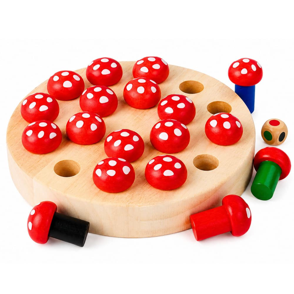 Spominska igra Drevene gobice (Muchomory) LEAN TOYS 2