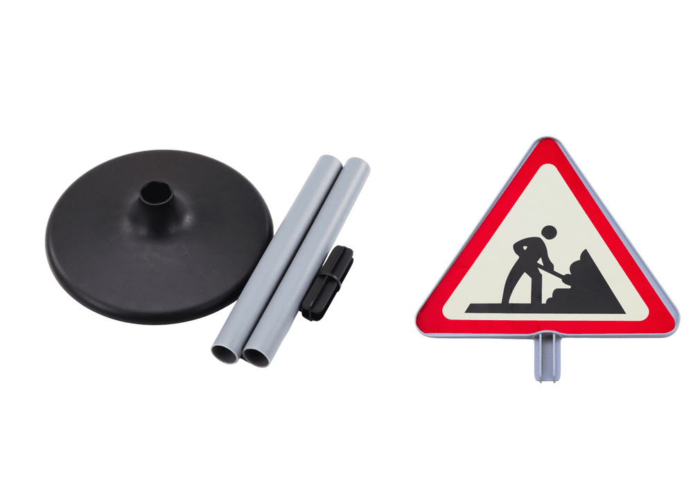 Velik znak Opozorilo Gradbišče LEAN TOYS, 70 cm 3