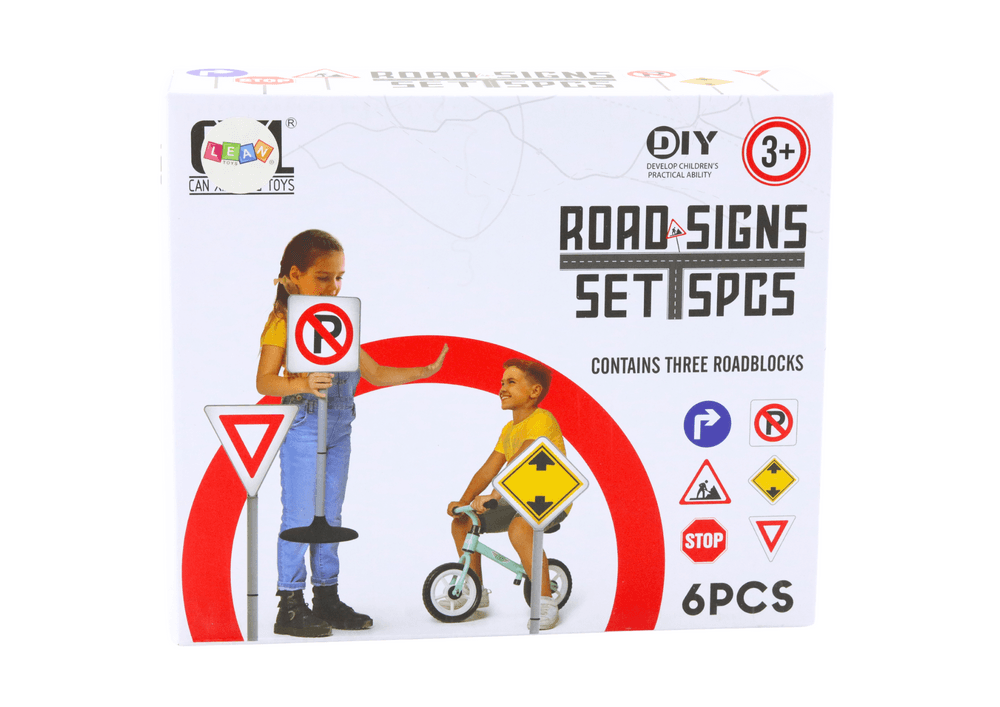 Velik znak Opozorilo Gradbišče LEAN TOYS, 70 cm 4