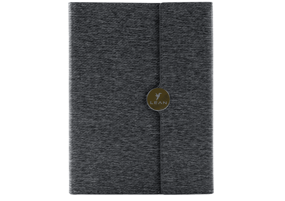 LEAN Notes na magnet, A5, z vrvico, črn 4