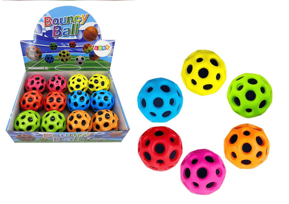 LEAN TOYS Svetleča žogica z vdolbinami za otroke, 6cm