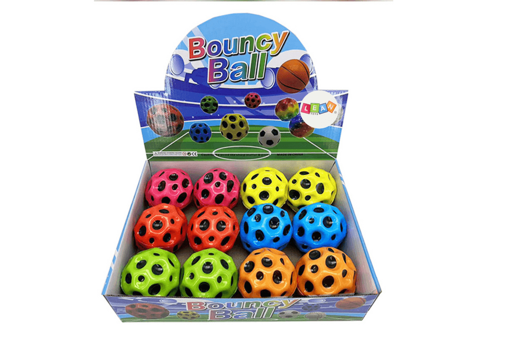 LEAN TOYS Svetleča žogica z vdolbinami za otroke, 6cm 3