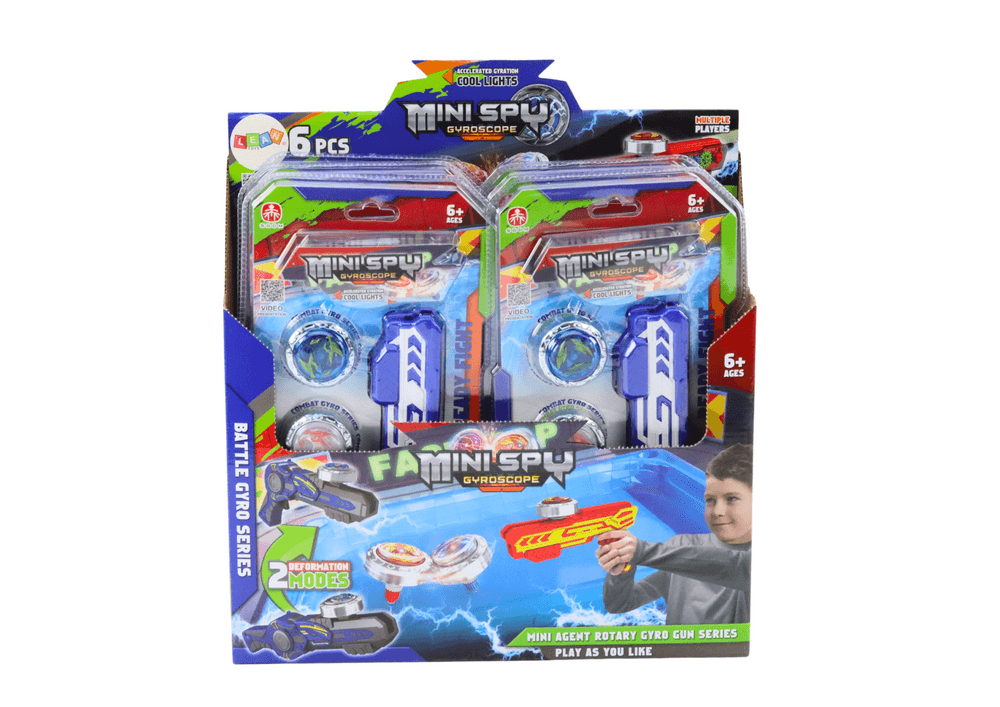 LEAN TOYS Set pištol izstreljevalk, 2 kovinska koluta, moder, luči 4