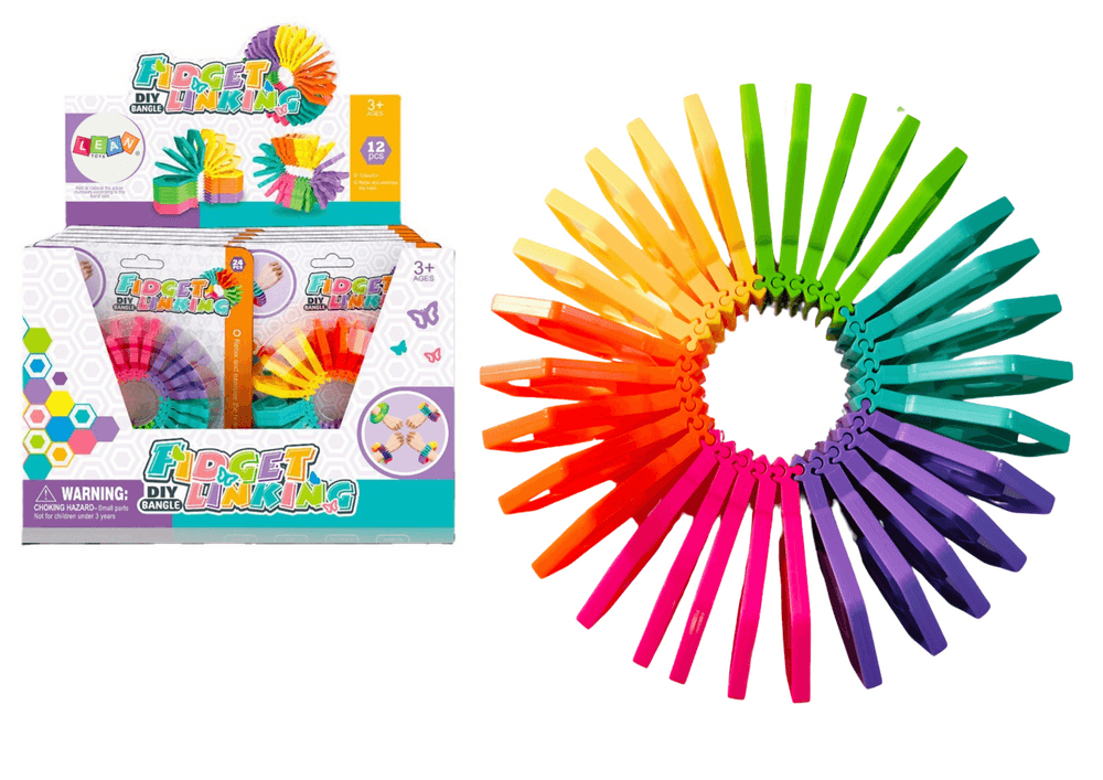 LEAN TOYS Senzorična igrača, antistresna zapestnica, vzmet