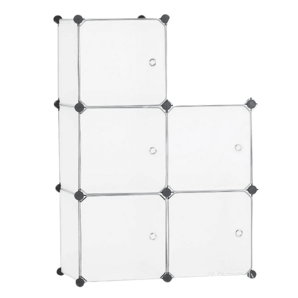 LEAN Modularen regal za čevlje in dodatke, 5 predalov, prozoren 4