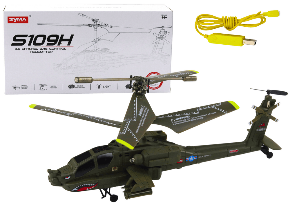 Helikopter na daljinsko upravljanje Bestway Apache, vojaški, khaki