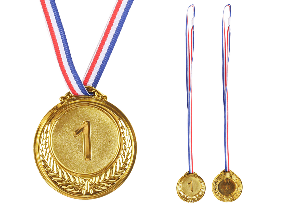 Zlata medalja Lean Toys, 1. mesto, cinkova zlitina, 6,5 cm