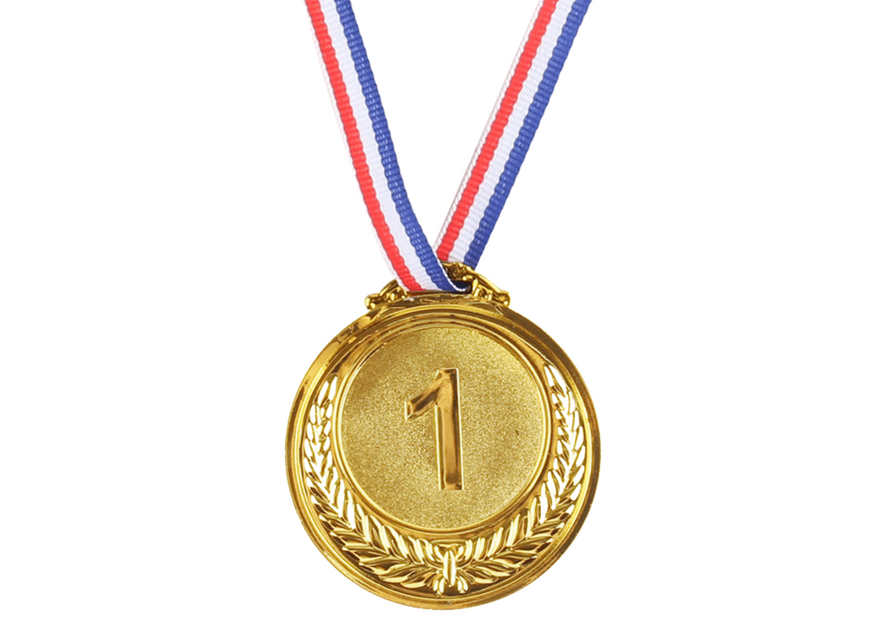 Zlata medalja Lean Toys, 1. mesto, cinkova zlitina, 6,5 cm 2