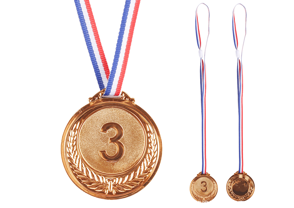 Brązowa medalja Lean Toys, 3. mesto, cinkova zlitina, 6,5 cm