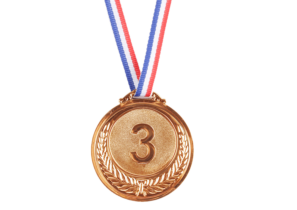 Brązowa medalja Lean Toys, 3. mesto, cinkova zlitina, 6,5 cm 2