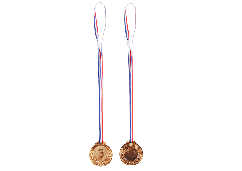 Brązowa medalja Lean Toys, 3. mesto, cinkova zlitina, 6,5 cm 3