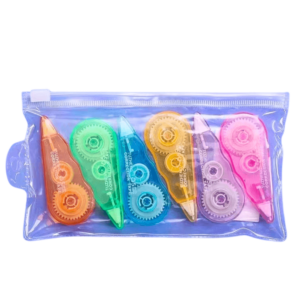 LEAN Set korekturnih trakov, 6 barv, z zadrgo 3
