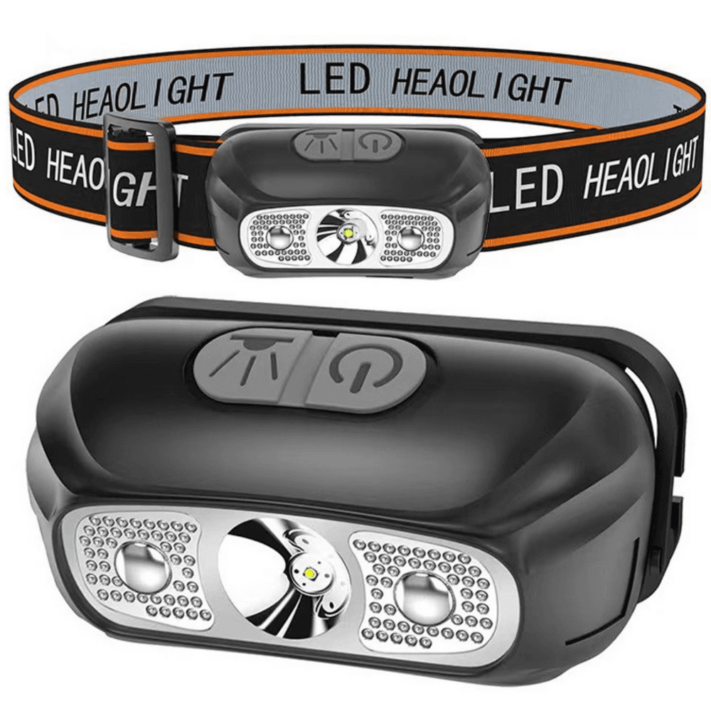 LEAN LED naglavna svetilka z USB polnjenjem, 5 ur