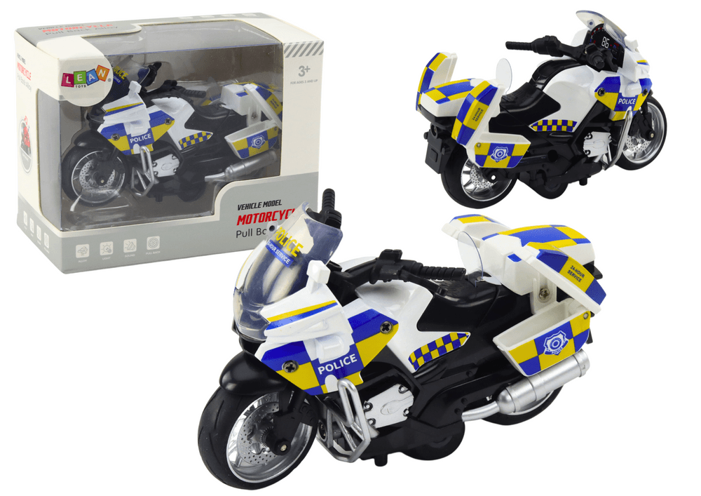 Policijski motor LEAN TOYS na frikcijski pogon s svetlobo in zvokom