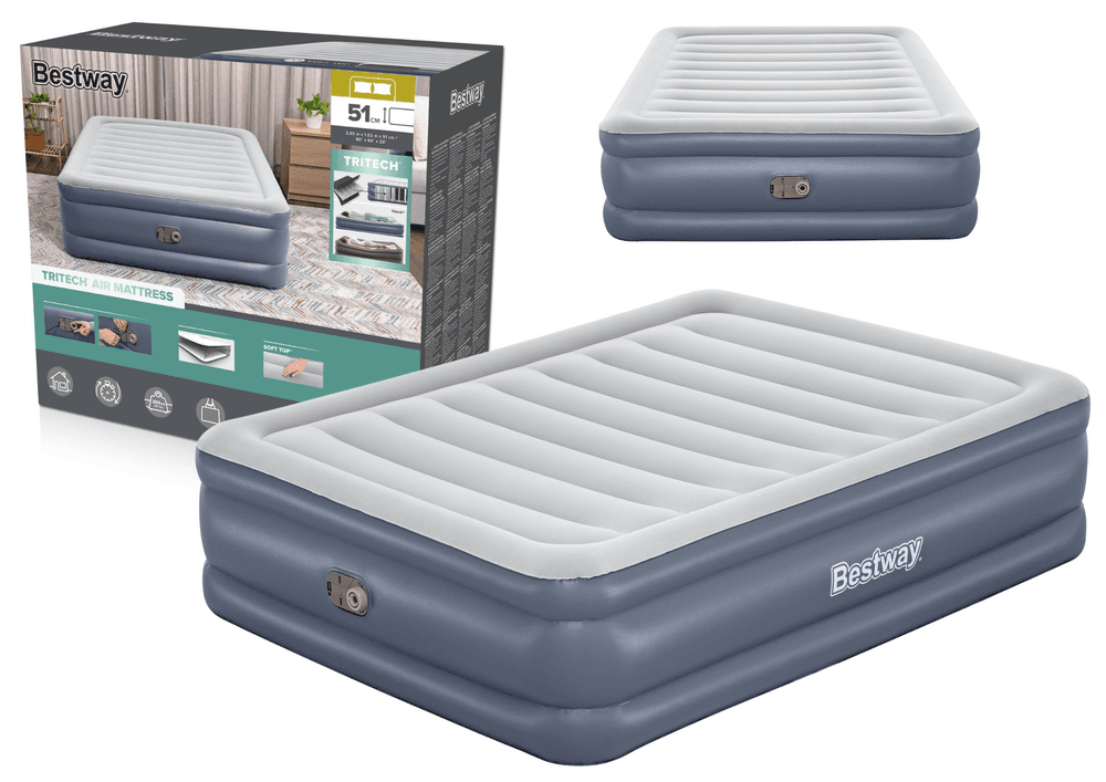 BESTWAY 6713I Napihljiv dvoposteljni materac 203x152x51 cm s Tritech®