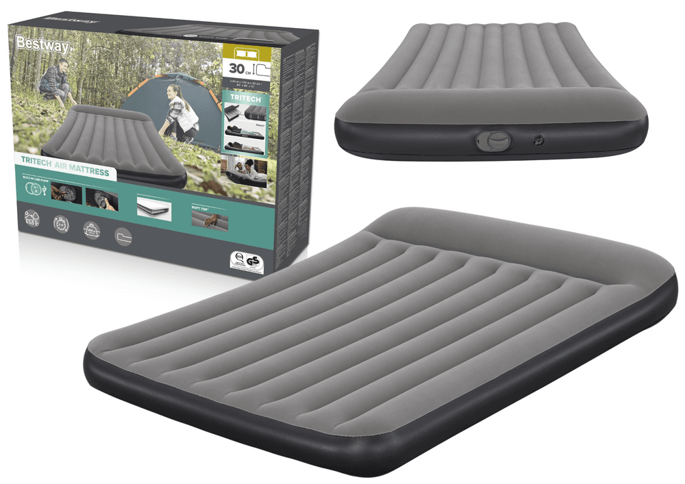Dvozonska napihljiva postelja Bestway 671BS, 150x203x30 cm