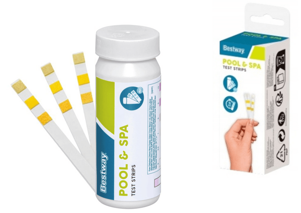 Bestway tester pH, klor in alkalnost vode za bazen (50 trakov)