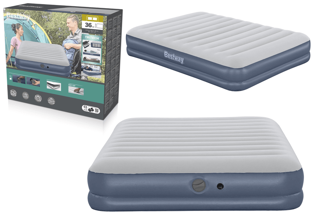 Dvo-osebni napihljiv materac BESTWAY 6716T, 203x152x36 cm