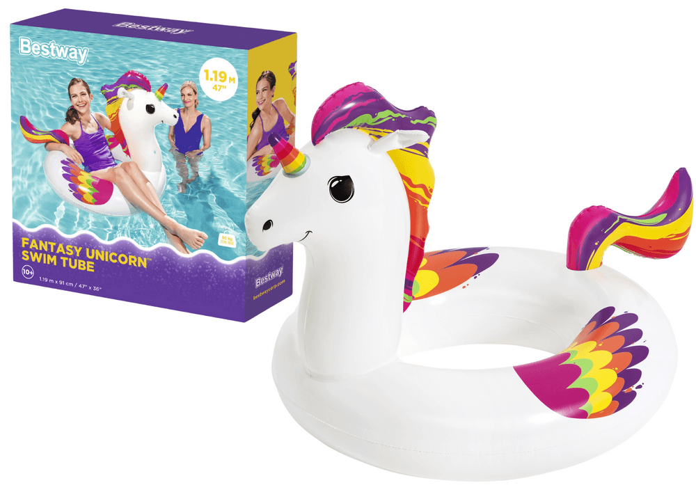 Napihljivo kolo za plavanje Bestway Unicorn 119x91 cm