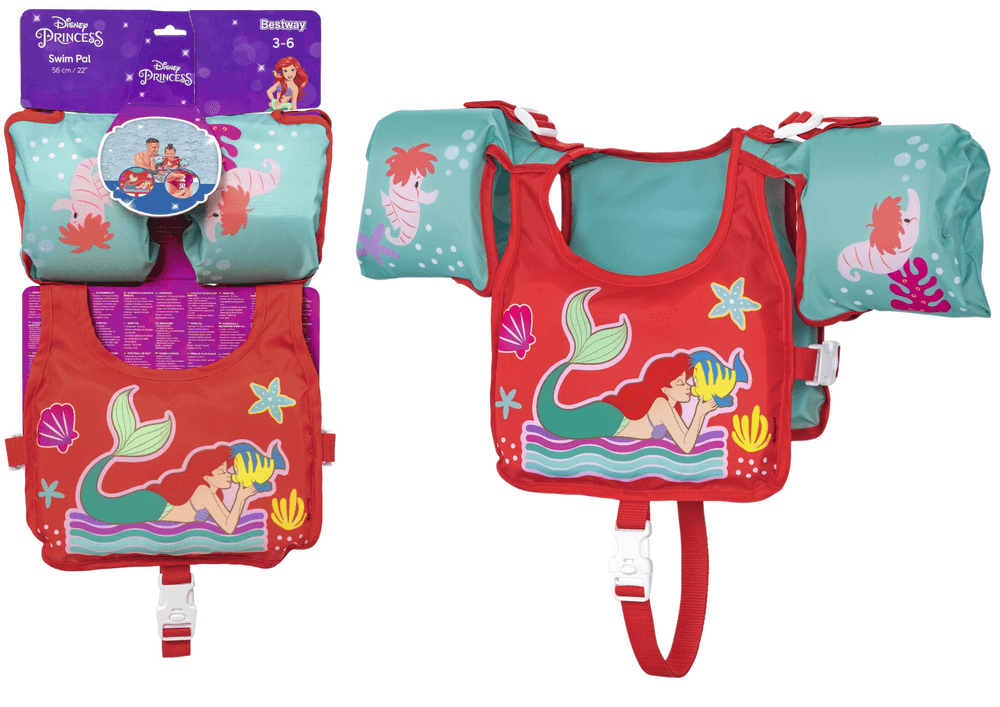 Plavalni jopič z rokavi Disney Princess Syrenka BESTWAY 9101I