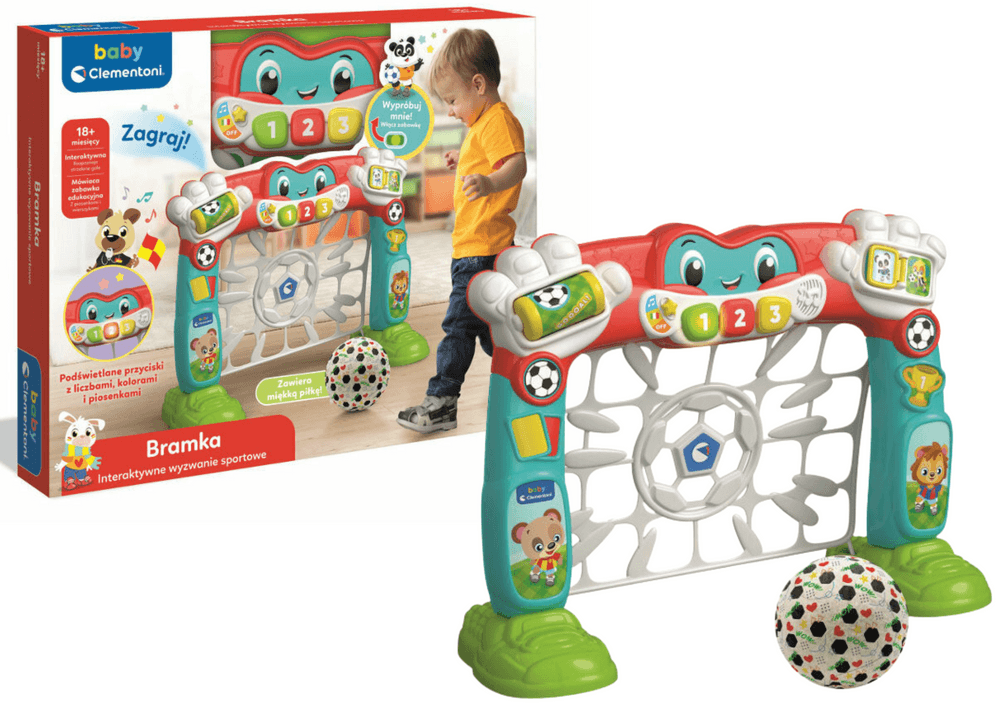 Interaktivni nogometni gol Clementoni 50926, poljski jezik