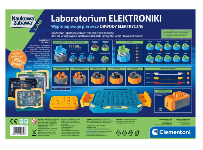 Znanstveni komplet Laboratorij elektronike Clementoni 50727, poljski jezik 6