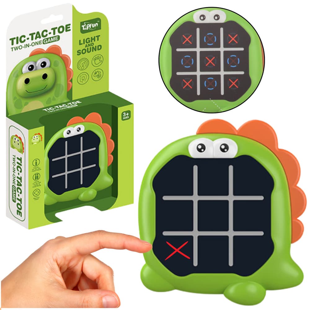 LEAN TOYS Elektronska igra 3v1: Križci in krožci, Memory, Dinozaver