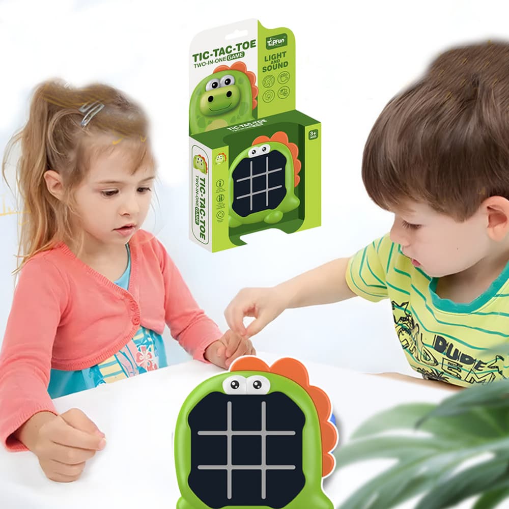 LEAN TOYS Elektronska igra 3v1: Križci in krožci, Memory, Dinozaver 4