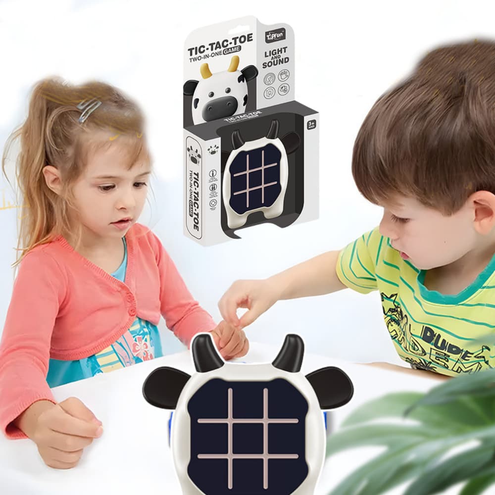 LEAN TOYS Elektronska igra 3v1: Križci in krožci, Memory, Krava 4