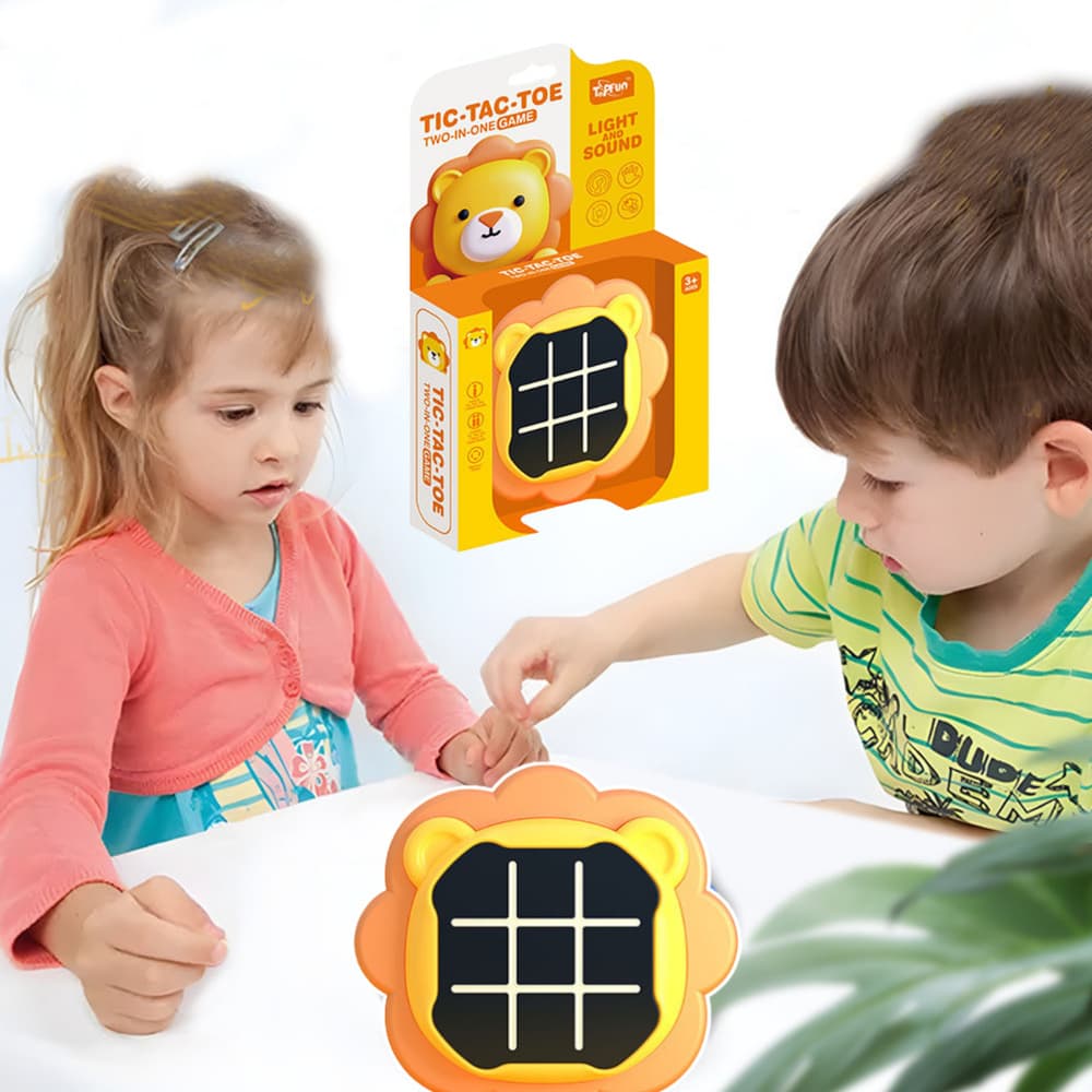 LEAN TOYS Elektronska igra 3v1: Križci in krožci, Memory, Lev 4