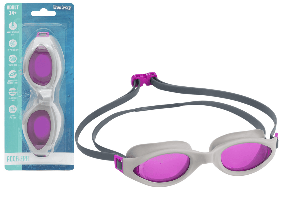 Plavalna očala Bestway 21077, roza, UV filter, proti megli