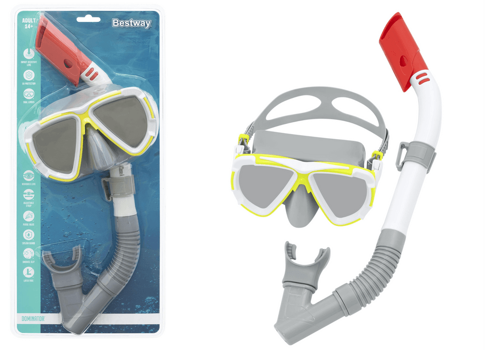 Set za potapljanje Bestway Maske z dihalno cevjo, siva