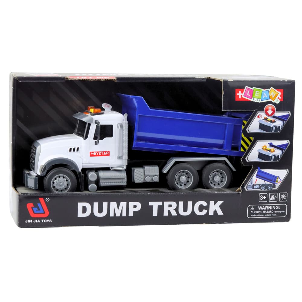 LEAN TOYS Kiper tovornjak z lučmi in zvoki, modra 4