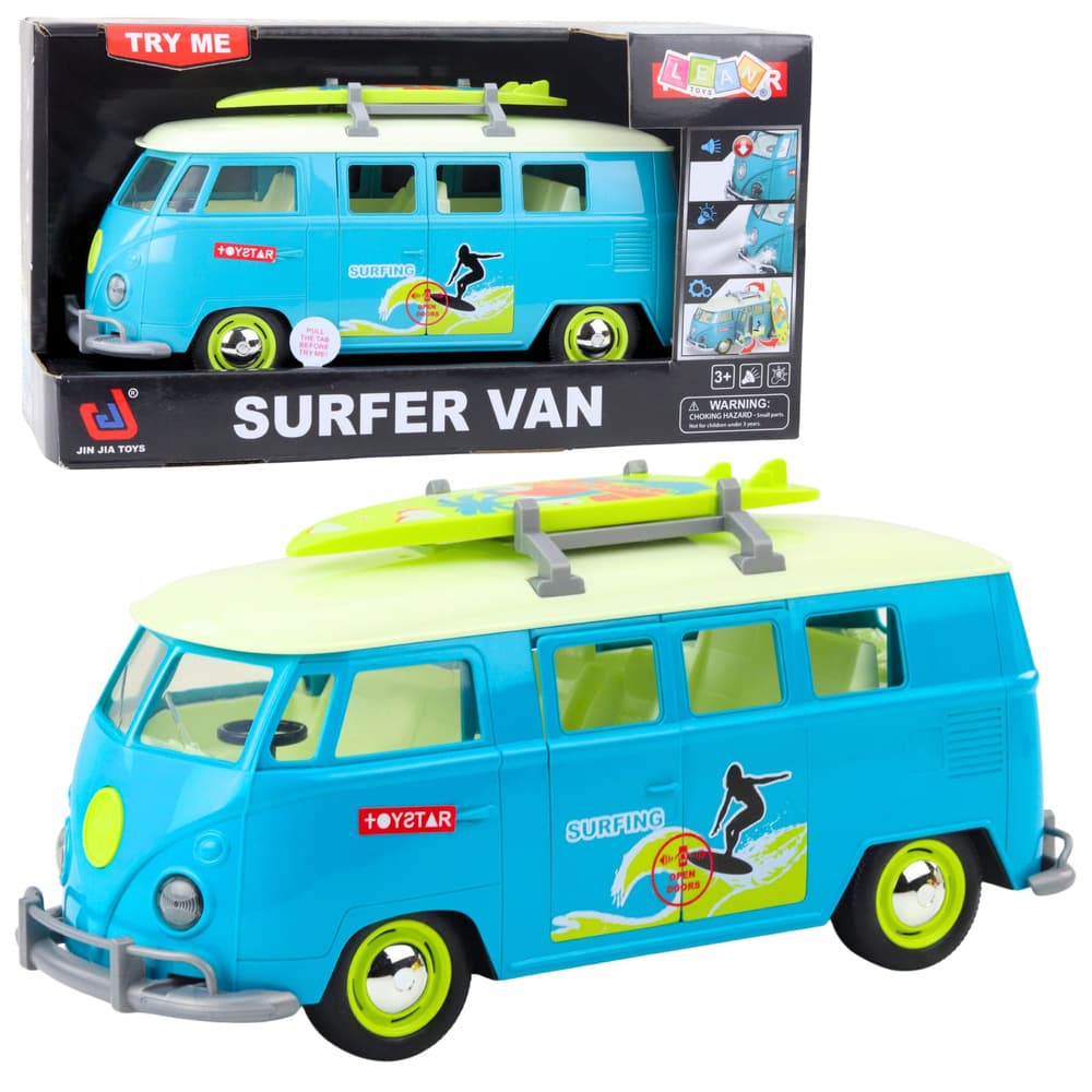 LEAN TOYS Surf kombi z desko, lučmi in zvoki, turkizna