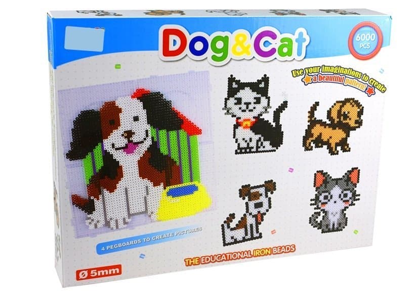 LEAN TOYS Set koralnih mozaikov Pes in mačka 6000 el. 2