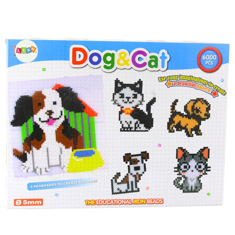LEAN TOYS Set koralnih mozaikov Pes in mačka 6000 el. 6