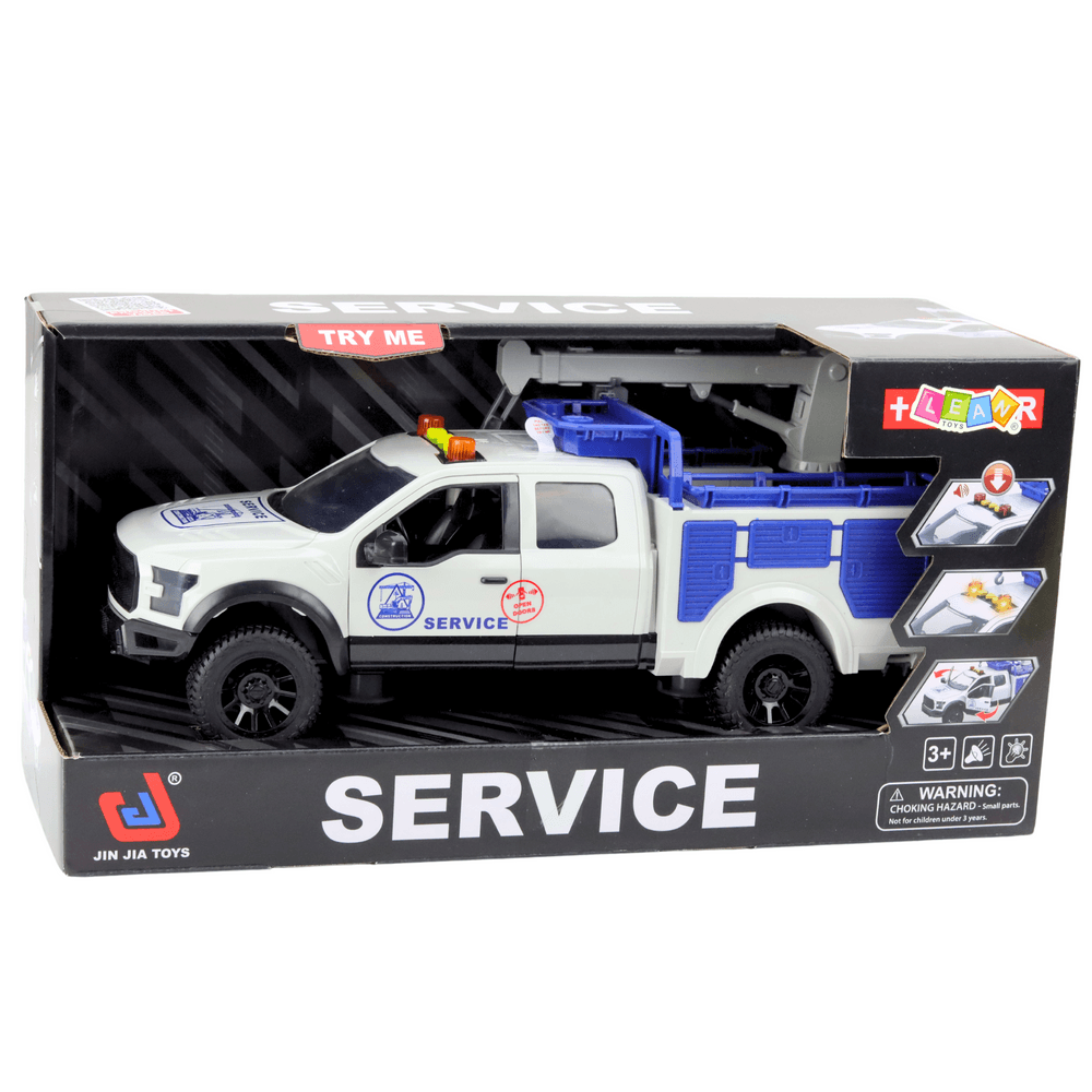 Servisni avto LEAN TOYS z dvigalom, lučmi in zvoki 4