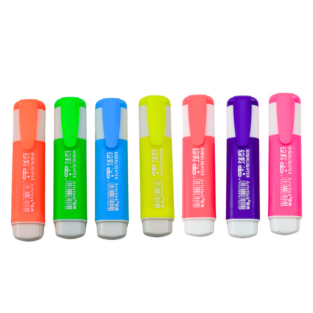 Set 7 neon barvnih LEAN markerjev/flomastrov 2