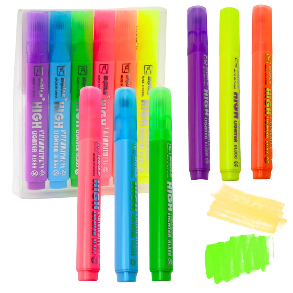 Set 6 LEAN barvnih/neon pisal za zapiske