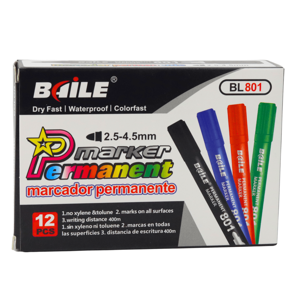 LEAN Permanentni marker, modri, vodoodporen, 2,5-4,5 mm 4