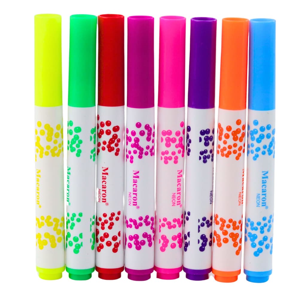 LEAN komplet 8 neon pisanih flomastrov, vodeni tuš, 13,5 cm 2