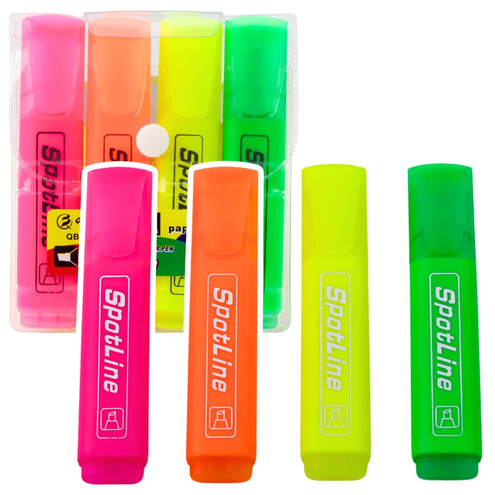 Set 4 neonskih označevalnikov LEAN, pisani