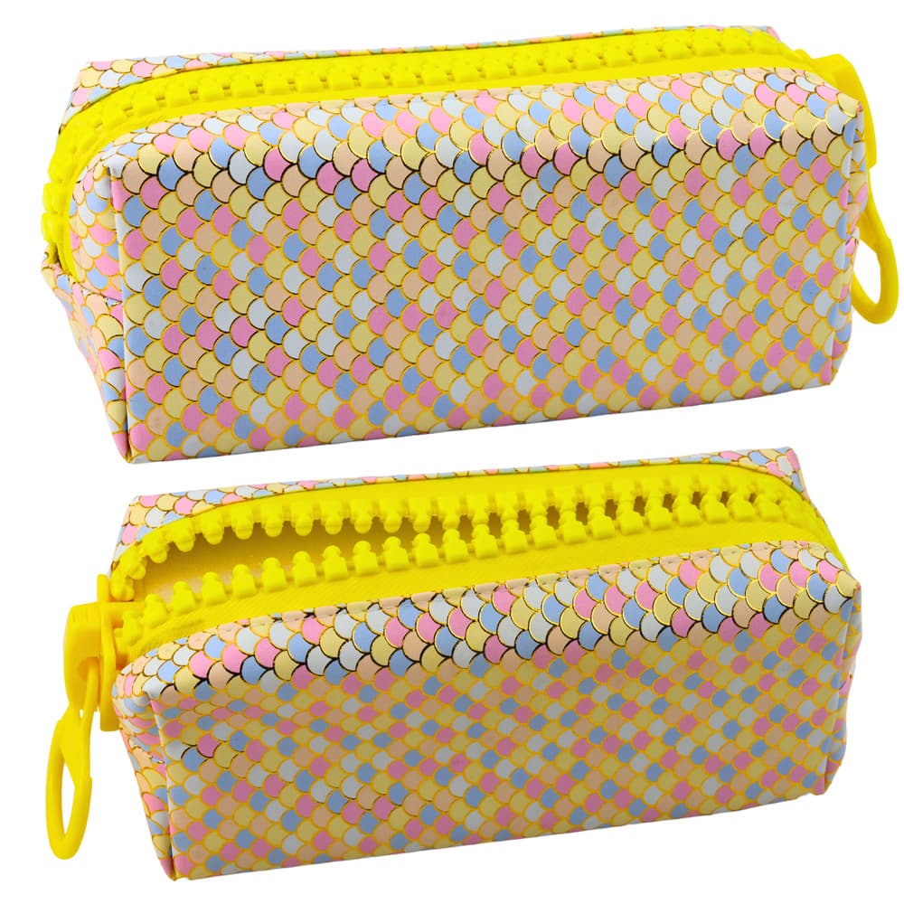LEAN Šolska pisalna etui, morska deklica, velik pisani zips, 21x8cm