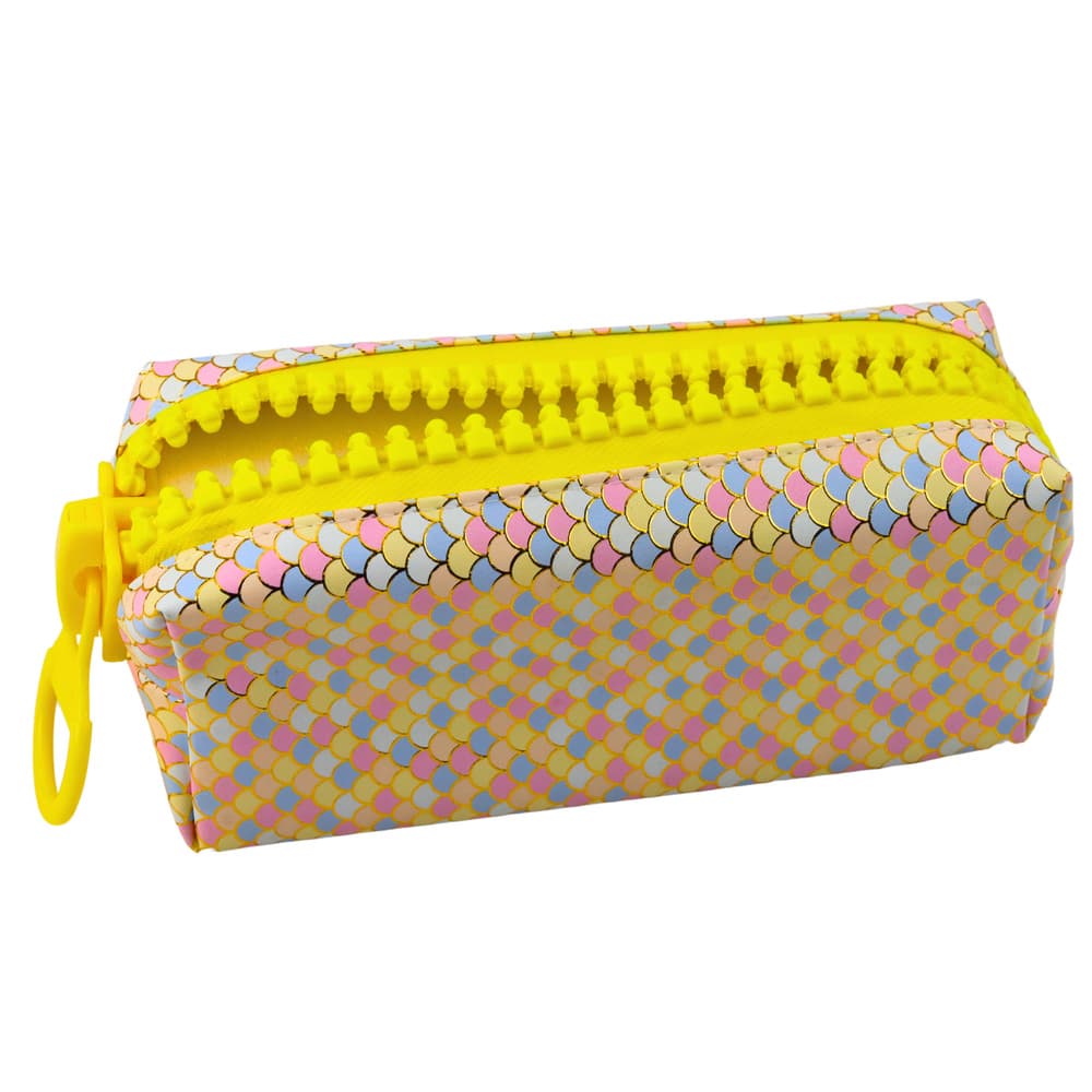 LEAN Šolska pisalna etui, morska deklica, velik pisani zips, 21x8cm 2