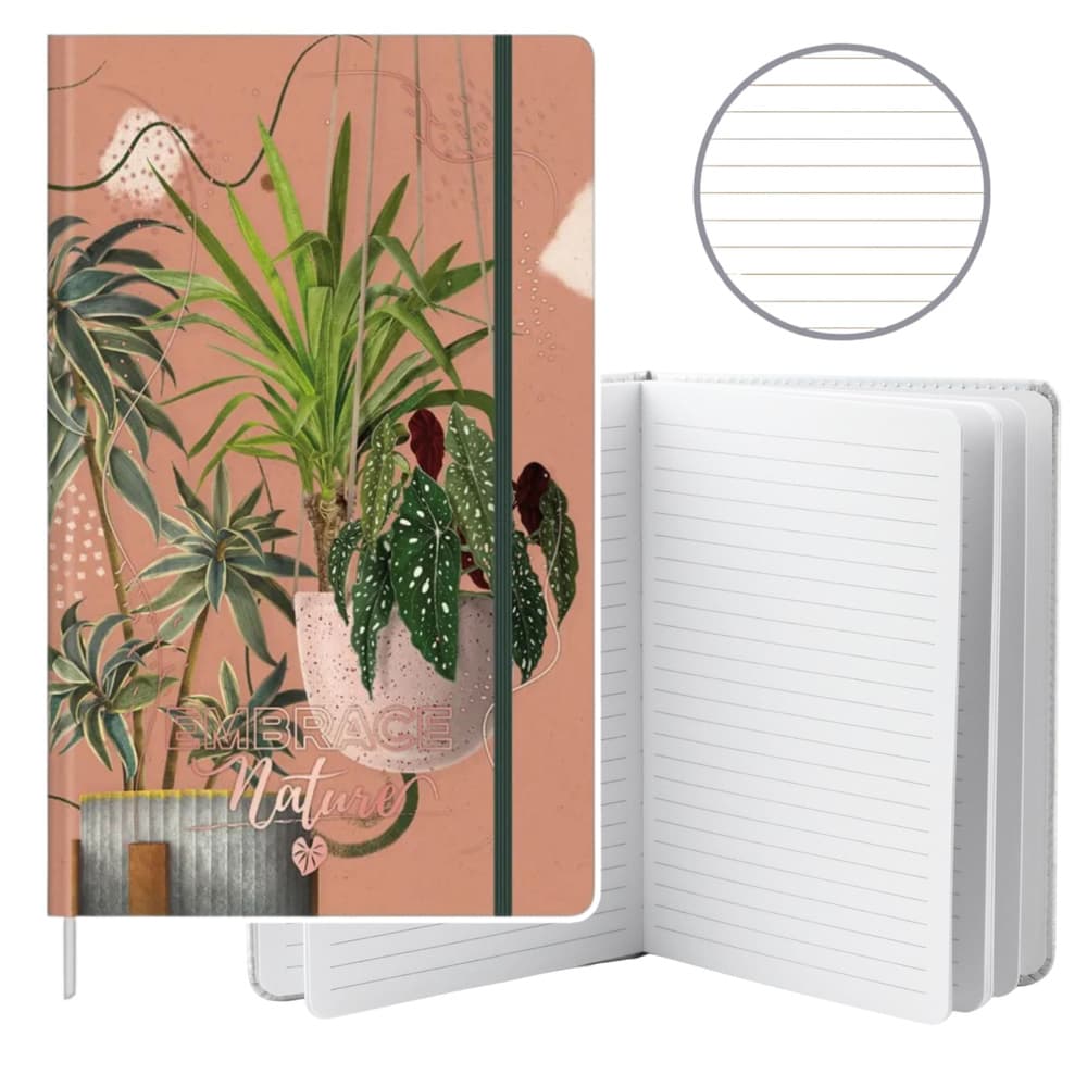 Zvezek Planner Liste Rastline Gumica A5, 80 listov