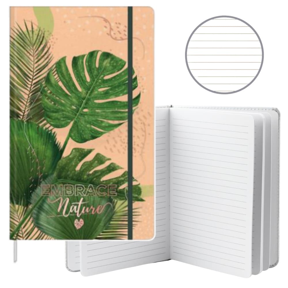 Zvezek Planner Liste Monstera Gumica A5, 80 listov