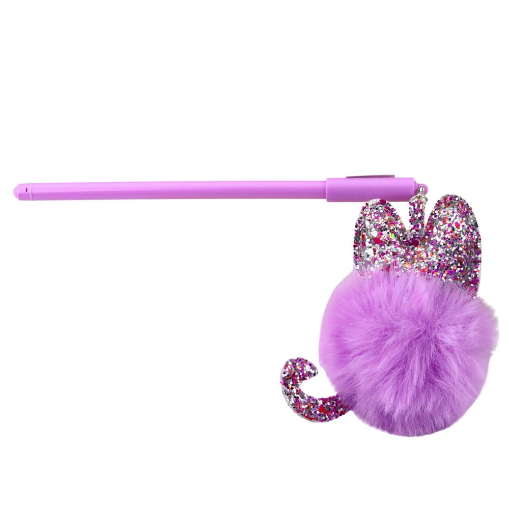 Gel pisalo LEAN Setyk Fialový Pompon, modri tuš, 17cm 3