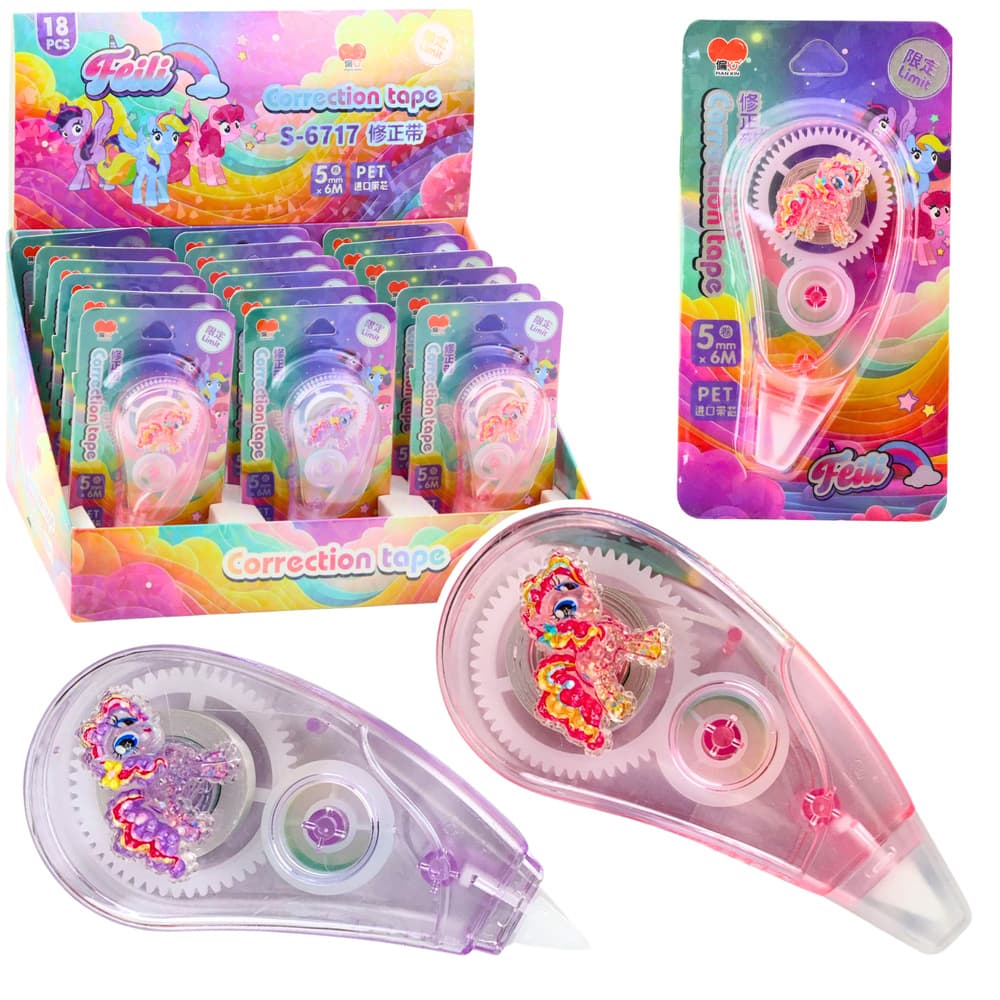 LEAN TOYS korektor z miško (enorožec) - roza/vijolična