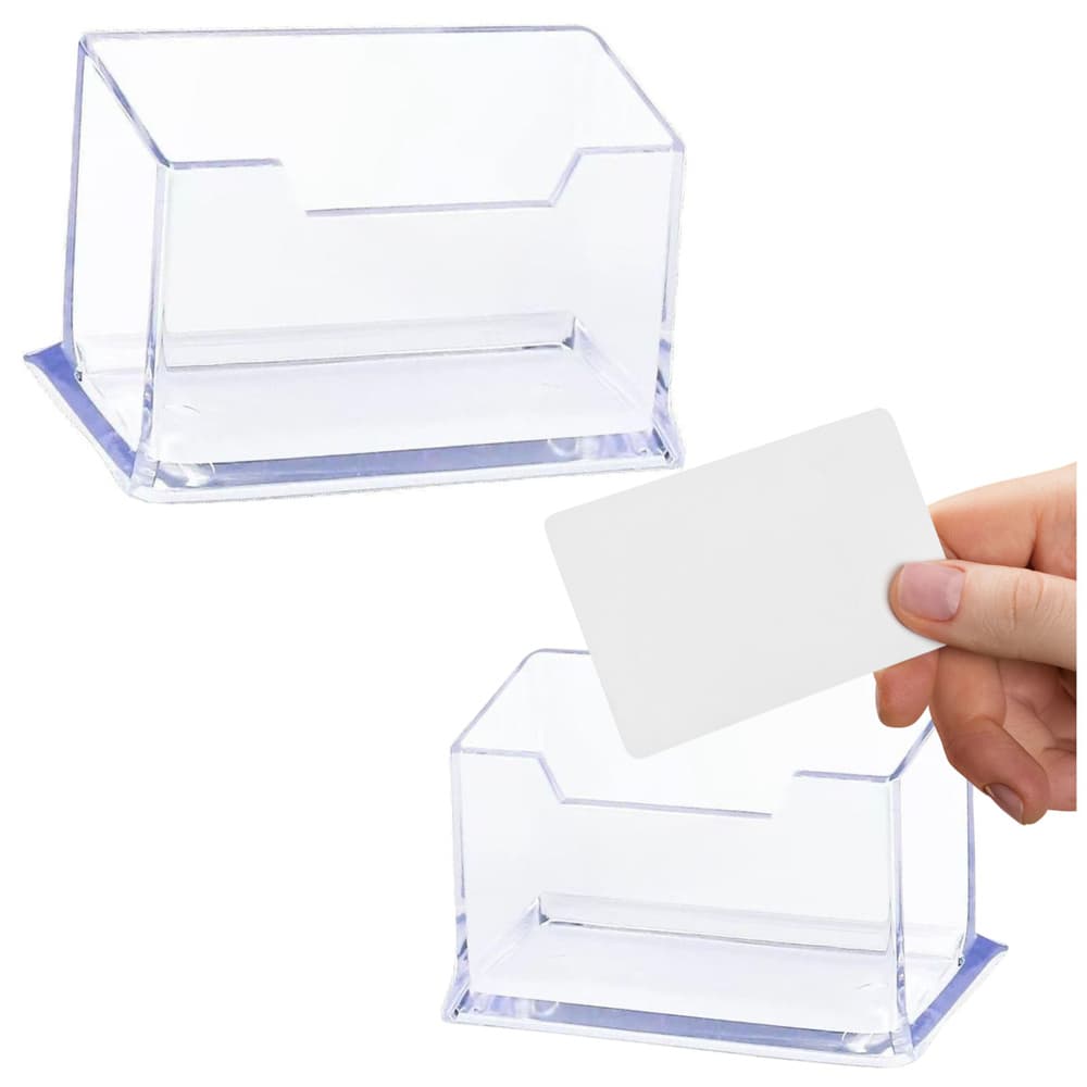 LEAN prozoren plastični držalo za vizitke, 11 cm 2