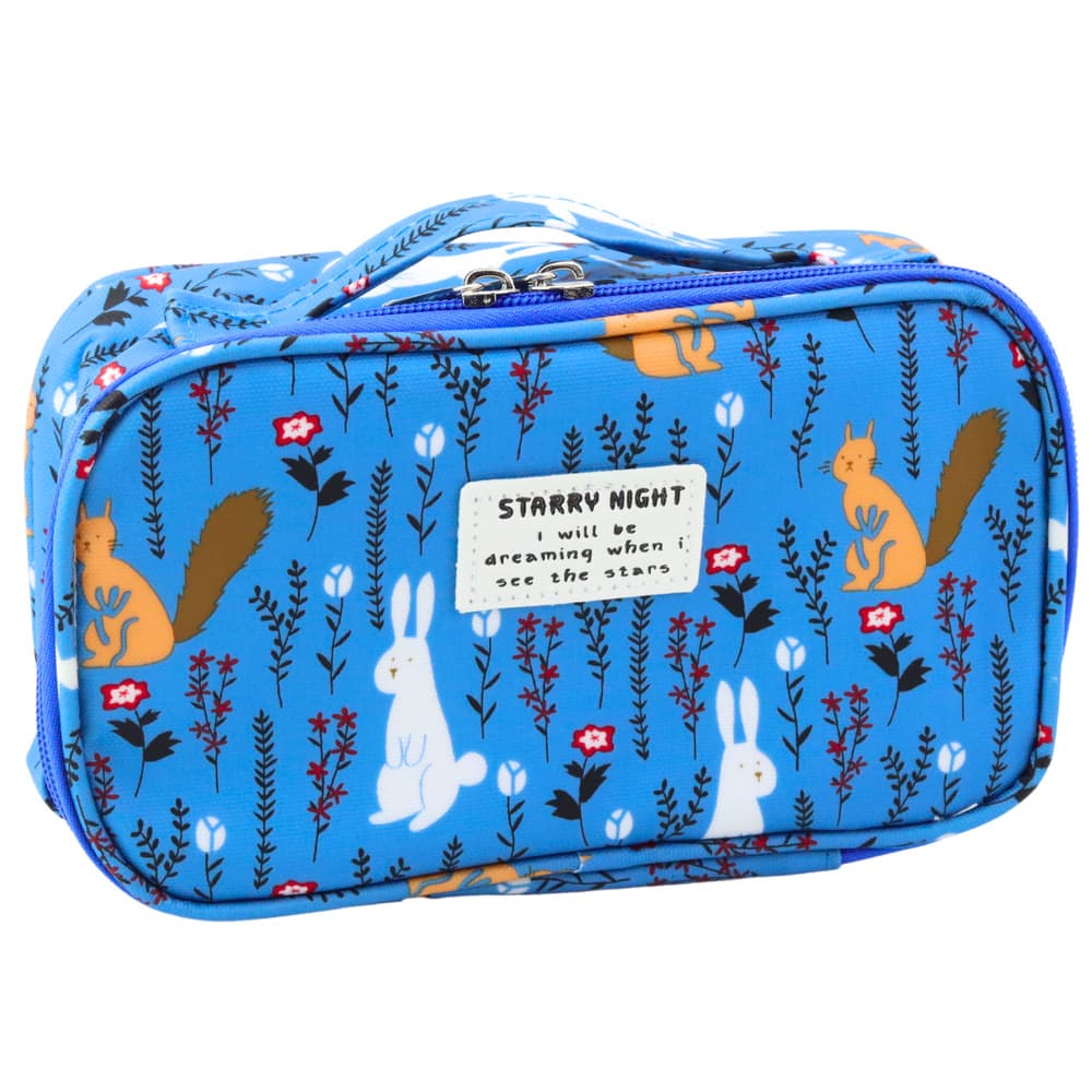 Pernica LEAN,organizator,kozmetična torbica, dodatni žep, modra, 22,5cm 2